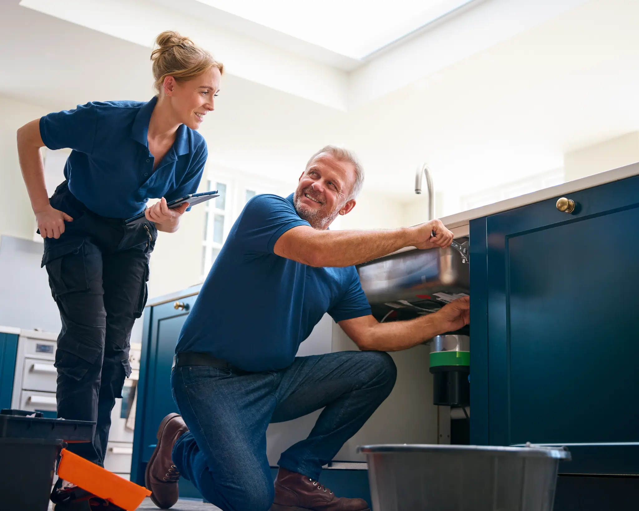 Professional plumbing team
